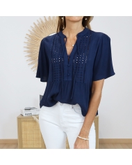 blouse manches courtes femme