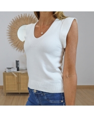 top col v femme élégant