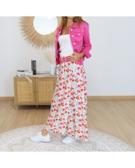 jupe viscose fleurie