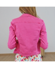 veste jean portée femme