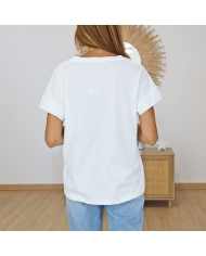 t-shirt col v femme taille unique 36 42