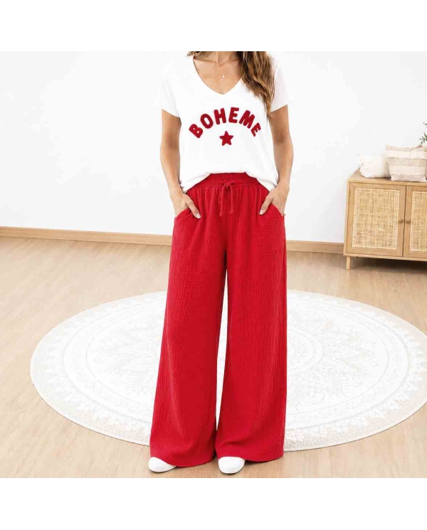pantalon porté femme look casual