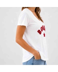 T-shirt bohème col V