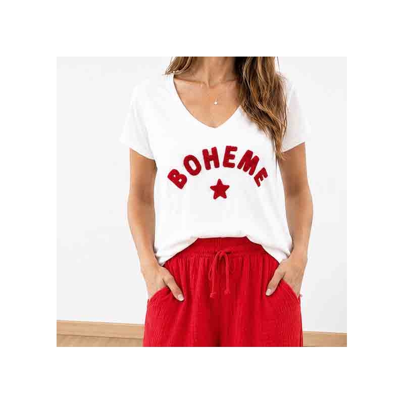 t shirt col v femme silhouette fluide