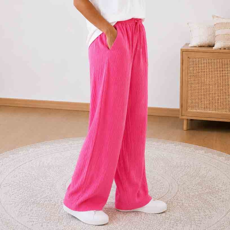 pantalon gaze de coton femme été