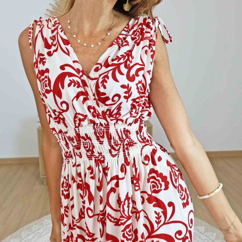 robe femme décolleté v croisé devant dos