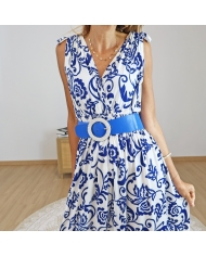 Robe longue Elisa noire & blanche