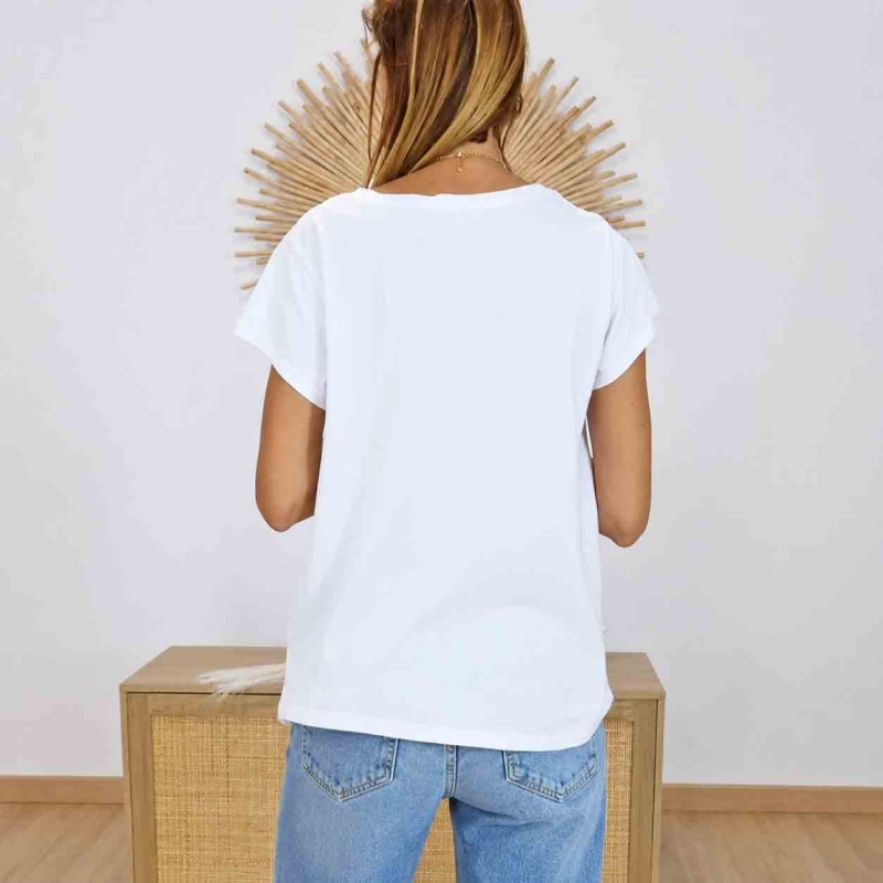T-shirt Bohème bleu