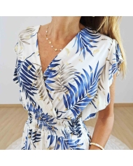 Robe longue Paloma bleu