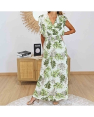 robe bohème chic vert femme