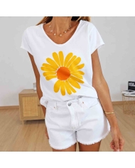 t-shirt marguerite femme été