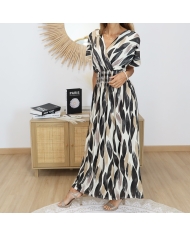 robe col v fluide confortable