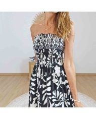 robe bustier smocké détail