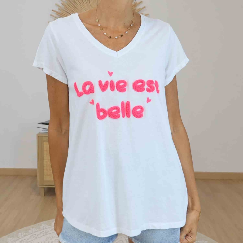 T-shirt coton blanc femme fabrication italienne