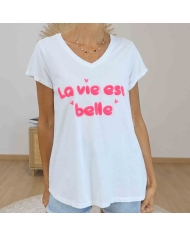 T-shirt coton blanc femme fabrication italienne