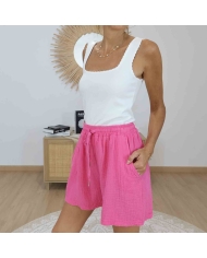 Short été femme coton léger