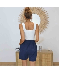 Short été femme coton léger
