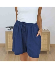 Short confortable femme gaze de coton