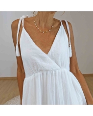 Robe longue blanche cérémonie bohème