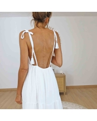 Robe bohème blanche élégante femme