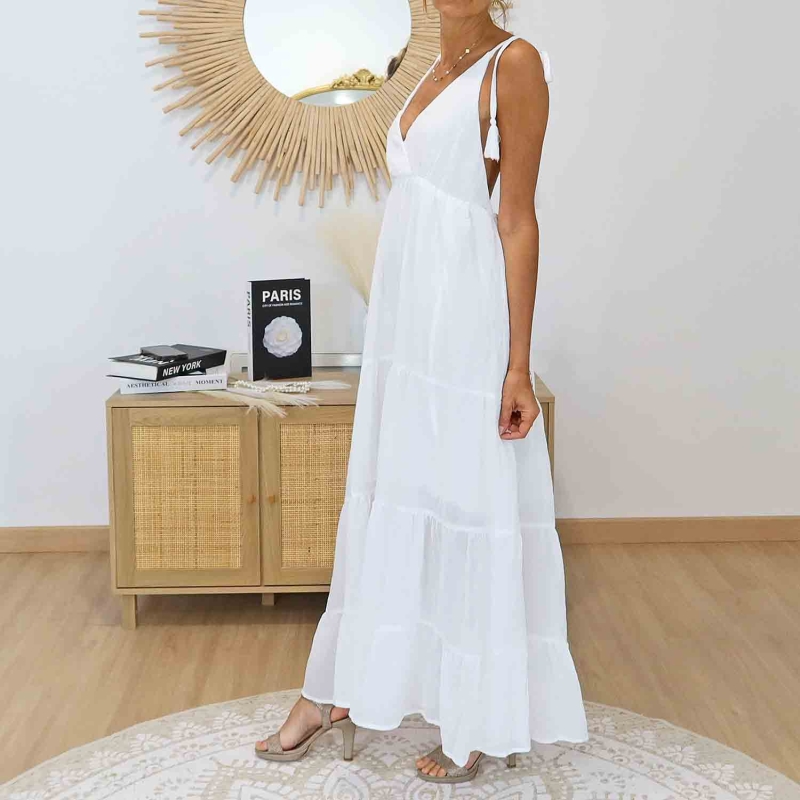 Robe longue vaporeuse femme été
