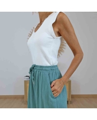 Pantalon large été femme confortable