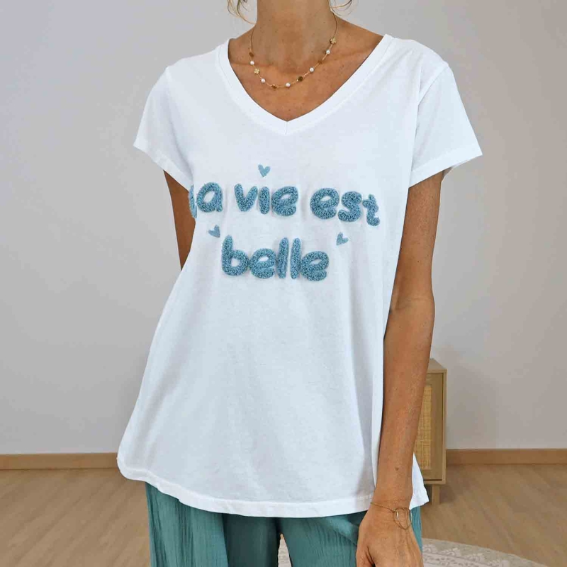 T-shirt oversize femme blanc tendance