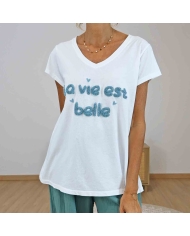 T-shirt oversize femme blanc tendance