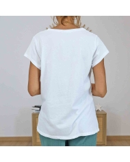 T-shirt blanc femme style casual chic