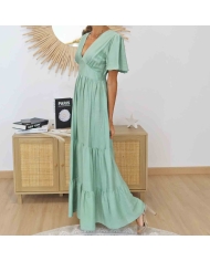 Robe longue amande bohème chic femme