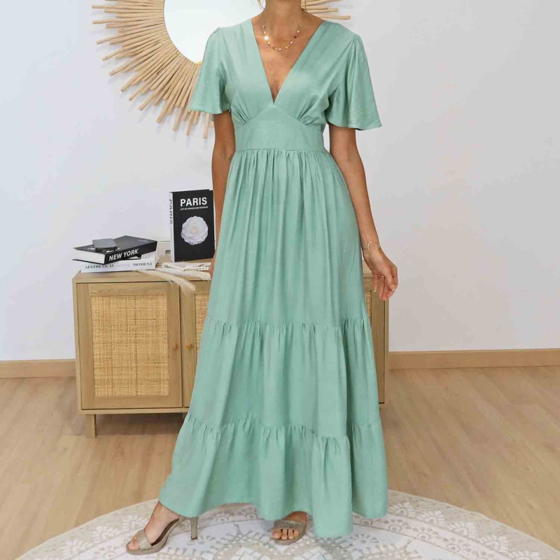 Robe longue femme cérémonie été
