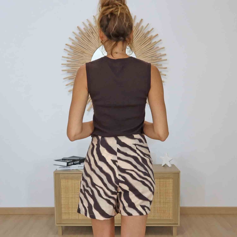 Jupe short fluide femme été