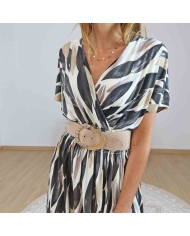 Robe cache coeur femme imprimé graphique