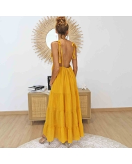 Robe femme dos nu bohème chic