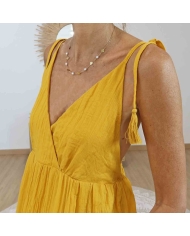 Robe femme décolleté V dos nu