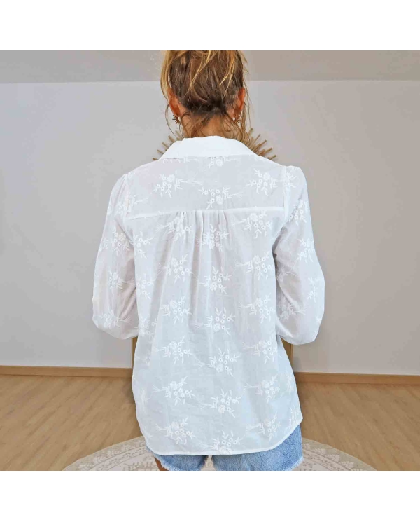 Blouse coton femme chic décontractée