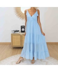 Robe été bleu pastel femme