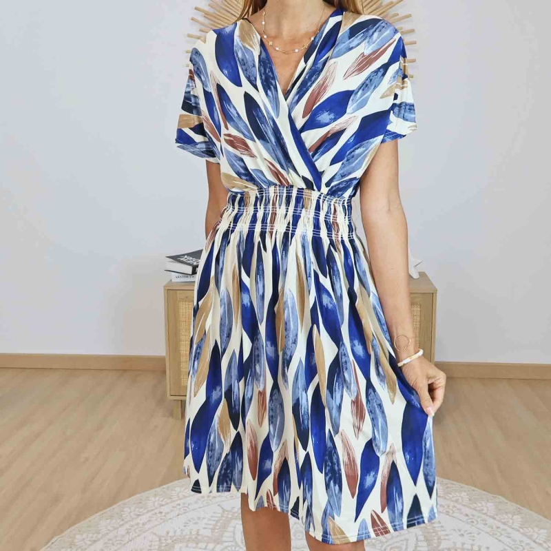 Robe extensible femme 34-46 – Tissu fluide et confortable été