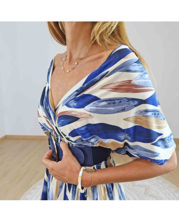 Robe Courte Alyssa Magique Bleue