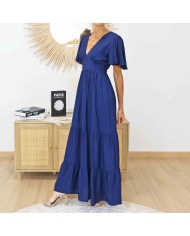 Robe longue élégante Lison marine – Idéale cérémonie et mariage