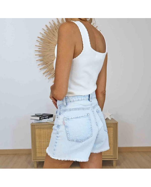 Dos du short jean BABSY Tiffosi – Détail poches arrière