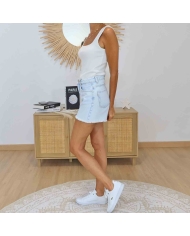 Short Tiffosi BABSY 64 porté avec top blanc – Look été