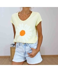 T-shirt Boheme corail