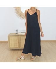 Détail dos croisé avec bretelles réglables robe Bestie Noire