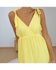Robe Longue Bohème Alizé Jaune