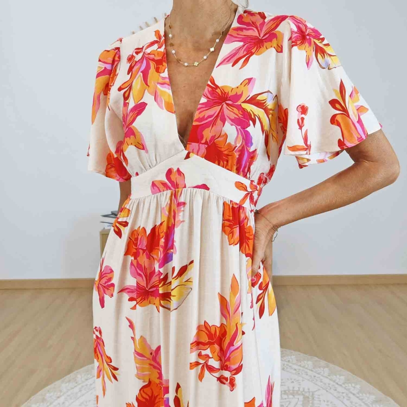 Robe longue femme été Flora – Style fluide et lumineux