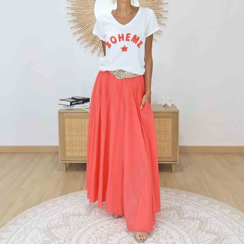 T-shirt graphique Bohème Mademoiselle Caprice – Message positif