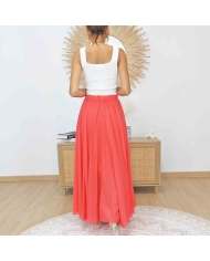 Jupe longue Mademoiselle Caprice – Style bohème vaporeux