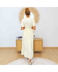 Dos de la robe longue Romy – Coupe fluide bohème chic
