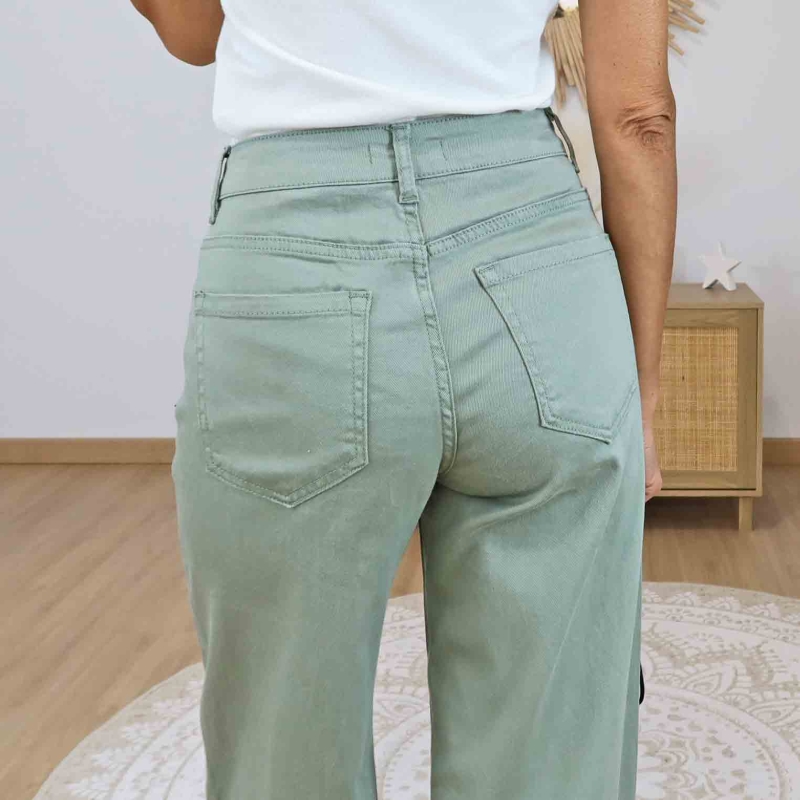 Pantalon femme coupe wide leg fluide
